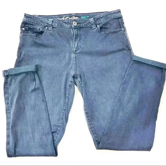 INC. International Concepts Skinny Jean cropped ankle blue wash - Picture 2 of 6